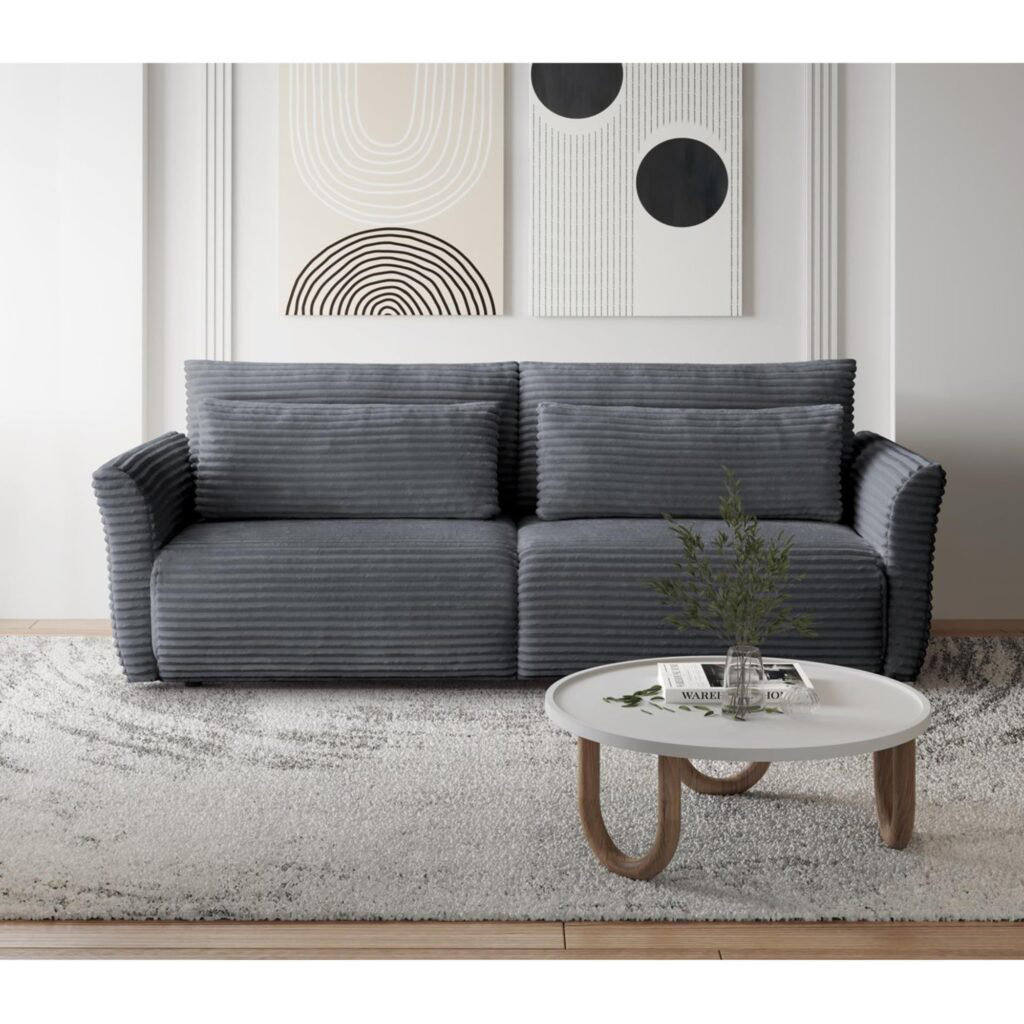 3-Sitzer Cord Schlafsofa Neils mit bettkasten