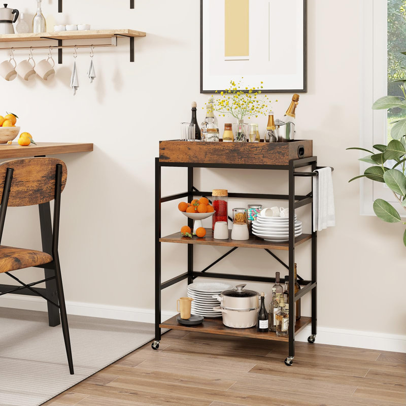 Wood Bar Cart