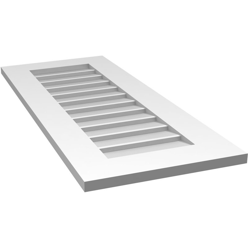 Vent à pignon rectangulaire en uréthane non-fonctionnel, H 38 po x l 16 po x P 1 po