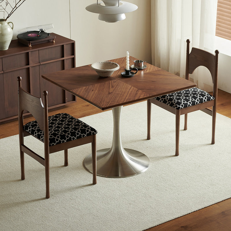 Table de salle à manger rectangulaire en acier inoxydable, H 29,53 po x L 35,43 po x l 35,43 po