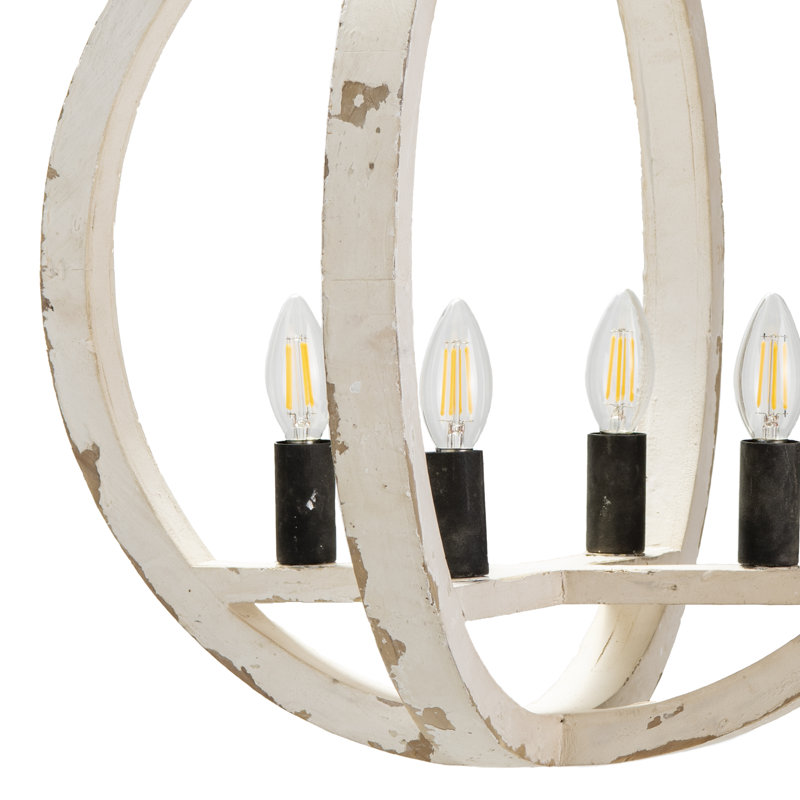 Nosal 4 - Light Wood Globe Chandelier