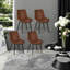 Ensemble de chaises de salle à manger modernes, similicuir, métal robuste pour la cuisine