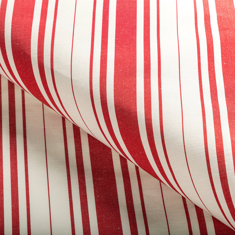 Baldwin Stripe Fabric, Poppy