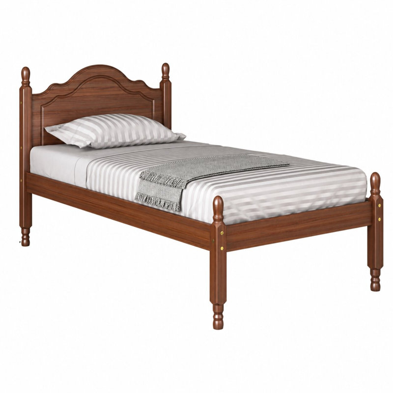 Kielin 100% Solid Wood Reston Bed, Twin, Mocha