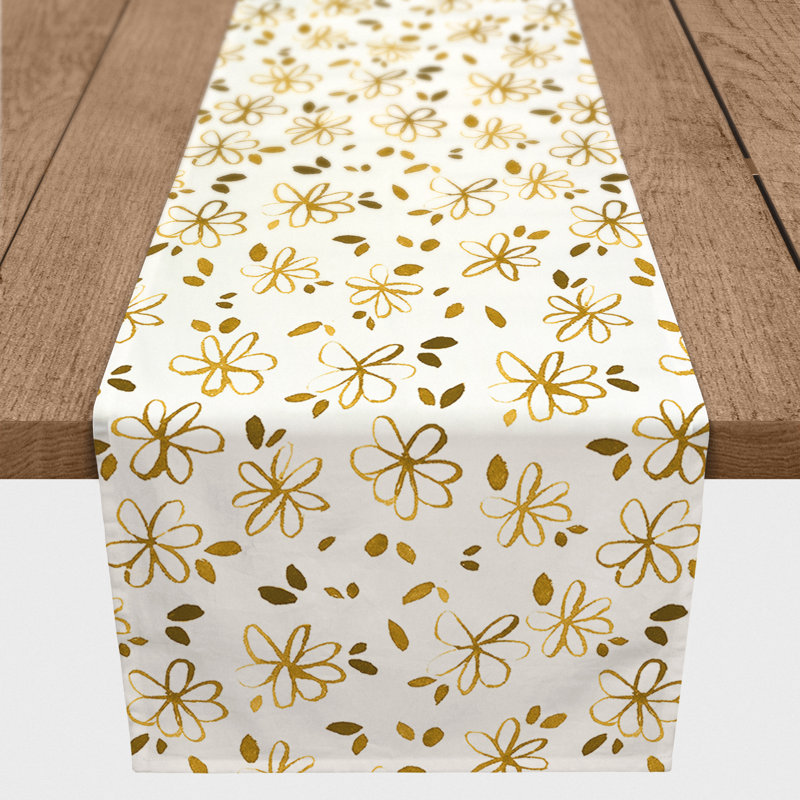 Jaja Floral Table Runner, Yellow, 90" x 16"