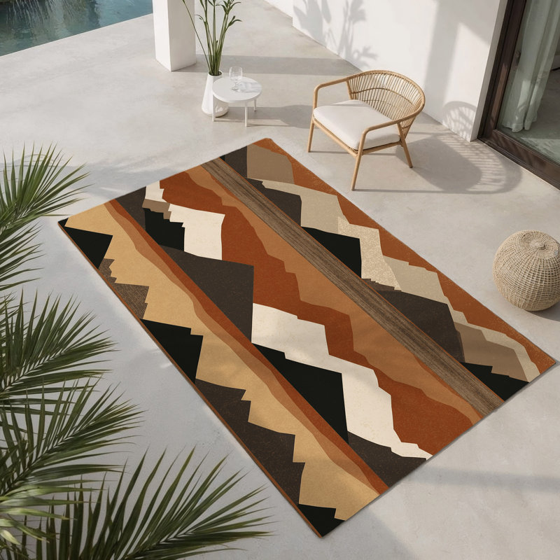 Tapis intérieur et extérieur Dustborn Path, Rectangulaire 8 pi x 10 pi