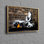 Reproduction d'art urbain sur toile de coton de qualité supérieure inspirée de Banksy, idéale pour la décoration intérieure contemporaine