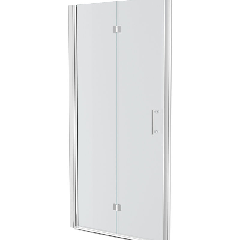 Porte de douche Bi l 36 po x H 72 po, verre trempé, résistant à l'usure, peu encombrant,