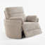 Fauteuil inclinable électrique surdimensionné en fausse fourrure de 54 po avec support lombaire réglable et port de charge USB-741747220