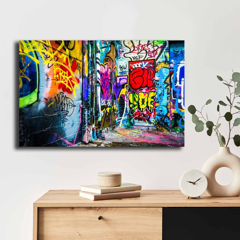 Superbe peinture sur toile décorative de 17,7 po x 27,6 po | 100% toile avec cadre 100% bois (épaisseur: 1,1 pouce) | Parfait pour la décoration intérieure, le salon et les espaces de bureau, les couleurs vives et le design élégant