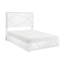 Tête de lit blanche à finition blanche avec détails décoratifs géométriques 1pc-1706758614