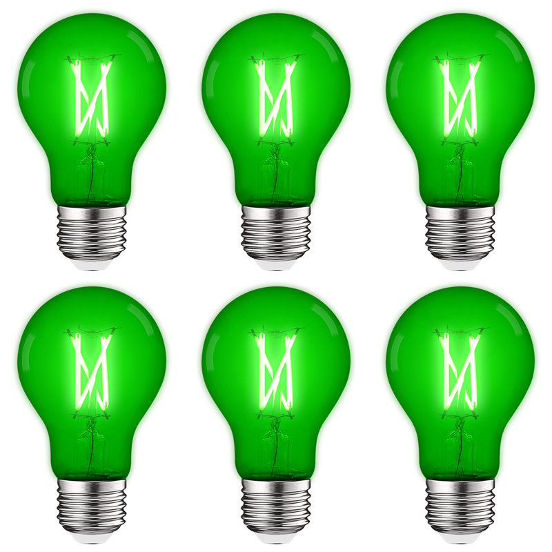 4.5 Watt (60 Watt Equivalent), A19 LED, Dimmable Light Bulb, E26/Medium (Standard) Base, Green