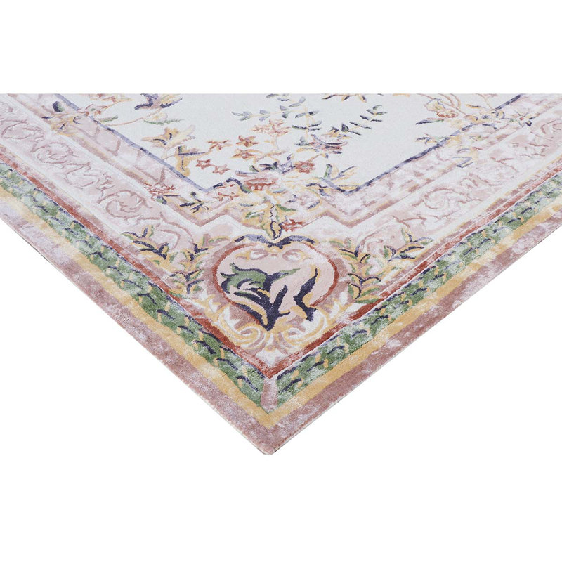 Floral Area Rug in Ivory, Rectangle 2' x 3'