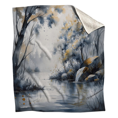 Couvertures Watercolor Forest Scene