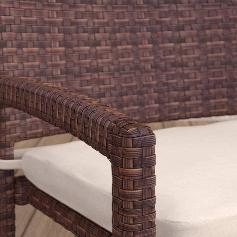 Chaise de patio empilable avec coussin Lindy