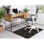 Tapis intérieur / extérieur en polyester tissé à la machine rectangle gris / blanc-941074871