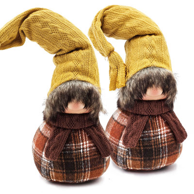 2 pièces de décorations de gnomes, décorations d'automne pour la table de l'Action de grâce