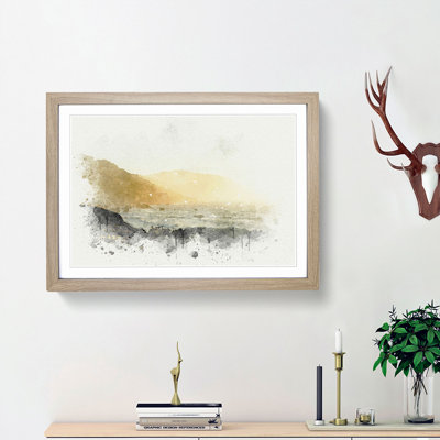 Pacific Ocean in California in Abstract - Picture Frame Graphic Art Print