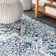 Modern Persian Vintage Medallion Navy/Light Gray Rug