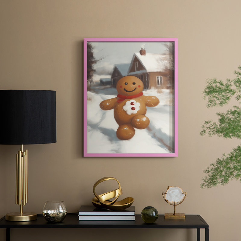 Art des Fêtes de Noël - Série 2 - CDXIX, reproduction encadrée - bois massif, H 11 po x l 9 po, Rose