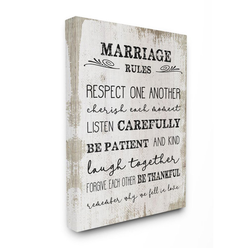 " Marriage Rules " by Daphne Polselli, Wrapped Canvas, 30" H x 24" W x 1.5" D
