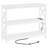 Bergmann 42"W 3-Tier Wooden Storage Shelves Console Table with Power Outlets-1560907014