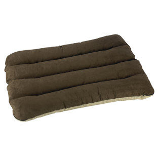 Memory Foam Ribbed Cushion in Brown and Cream