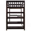 Lit mezzanine avec tablettes de rangement et bureau sous le lit-697814391-697814386