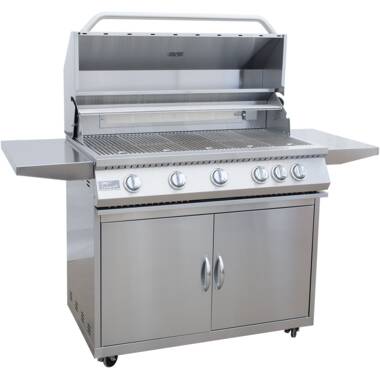 91 3-Piece 4-Burner Propane/Natural Gas BBQ Grill Island