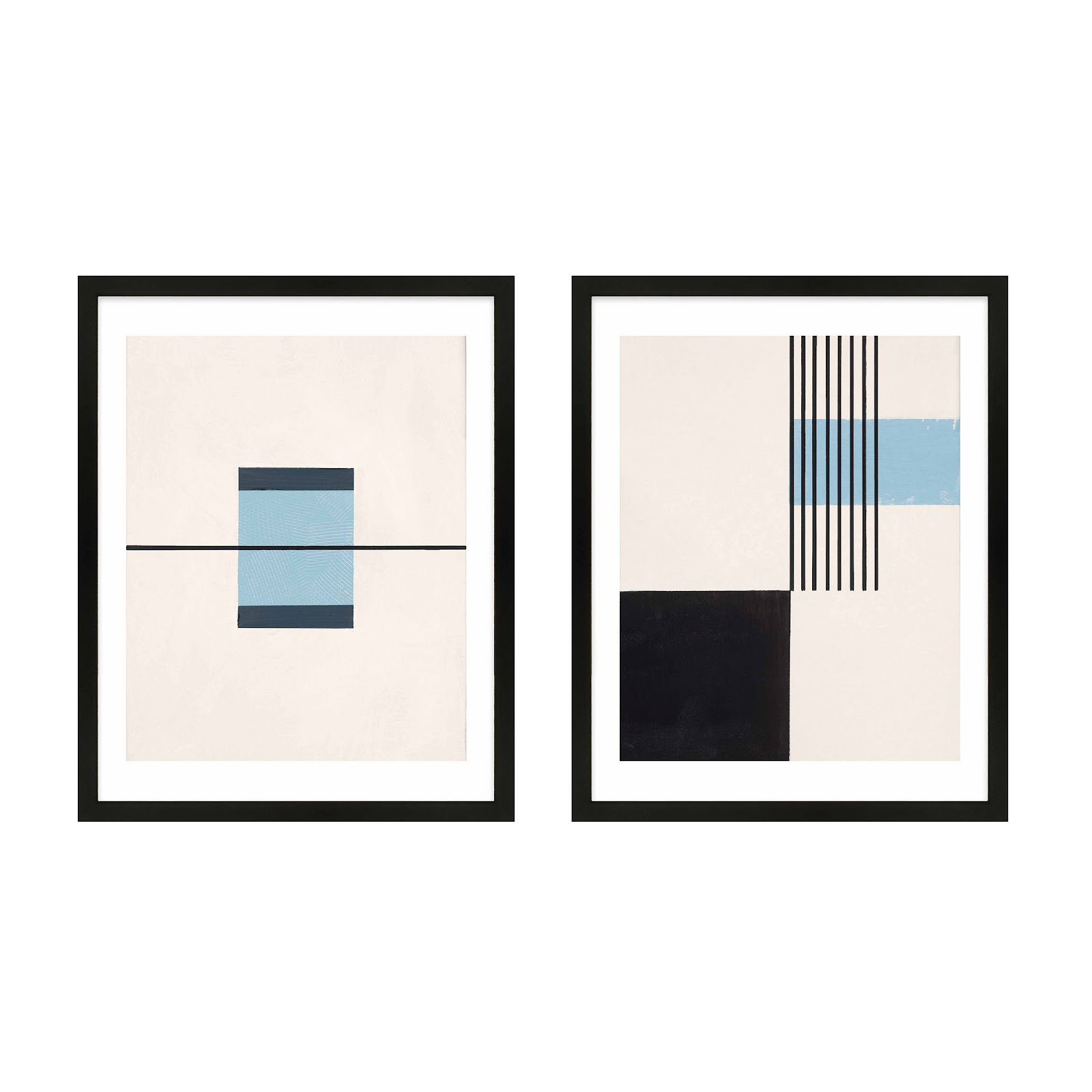 Black And Blue by Robert Kamnatnik, Black, 25" H x 20" W x 1.25" D