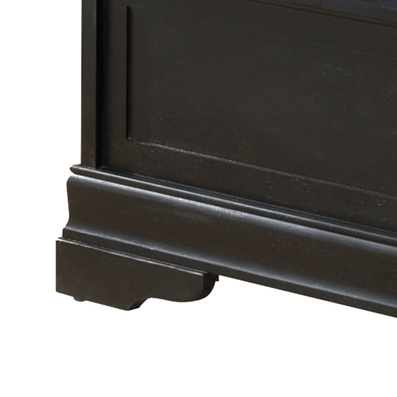 Louis Phillipe Standard Bed, Twin, Charcoal