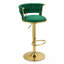 Tabouret tournant en velours-2004016711