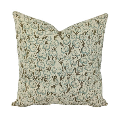 Floral Cotton Outdoor Pillow Cover