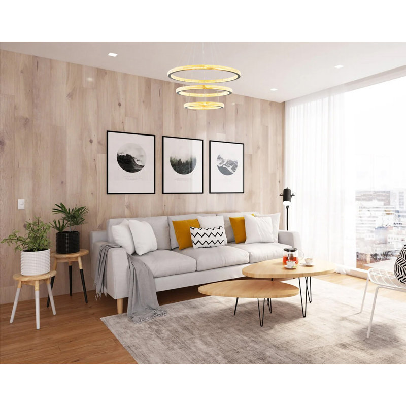 Cledia Modern 3 Light Hoop LED Chandelier