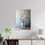 «Blush Blooms & Mercury», art mural en verre sans cadre 24 po x 32 po