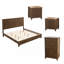 Ensemble de chambre à coucher élégant en bois massif 4 pièces avec lit, tables de chevet et commode à 5 tiroirs pour une décoration intérieure élégante-1161958139-1161958136