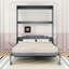 Lit escamotable en bois avec coussin-750417093
