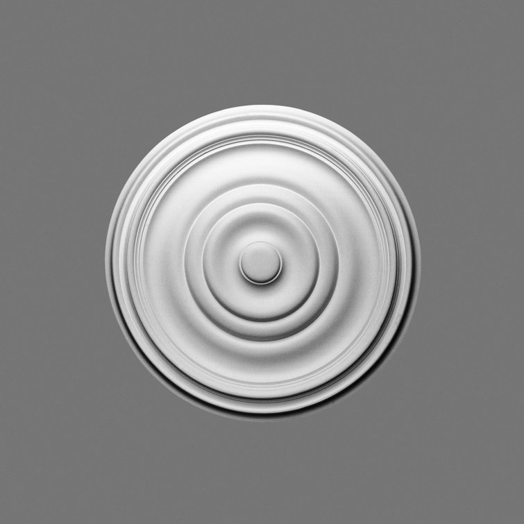 19-1/8 in x 19-1/8 in x 1-1/2 in Plain Primed White Polyurethane Ceiling Medallion
