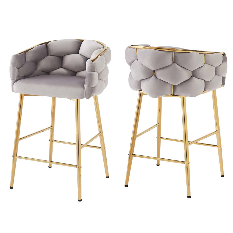 Ensemble de 2 tabourets de comptoir Modern, Gris