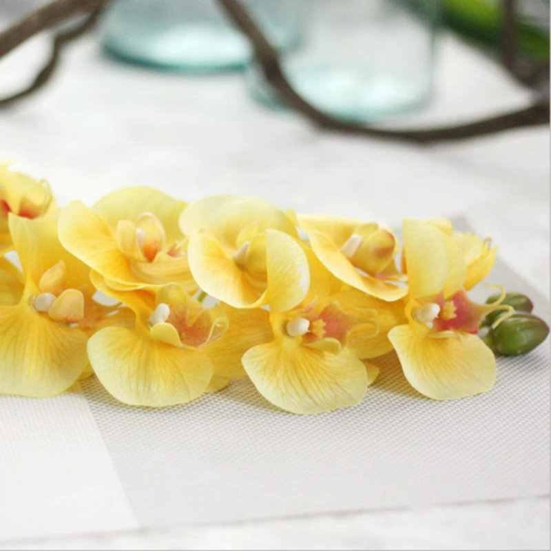 Silk Orchid Arrangement, Yellow