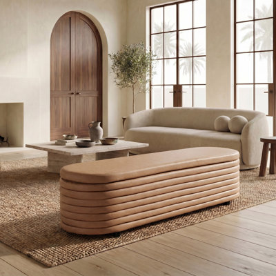 Banc de rangement rembourré Delray