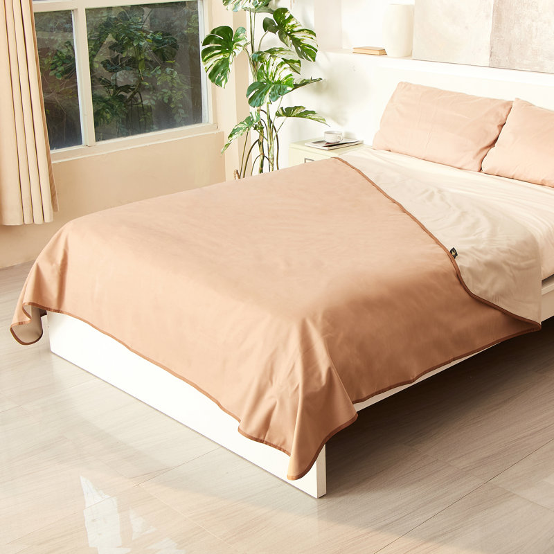 Catalonia Waterproof Blanket, 80" W x 90" L, Camel/Taupe