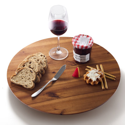 Plateau tournant en bois d'acacia de 45 cm (18 po) pour table