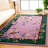 Phaong Hand Tufted Wool/Cotton Floral Rug in Purple/Green-968216377