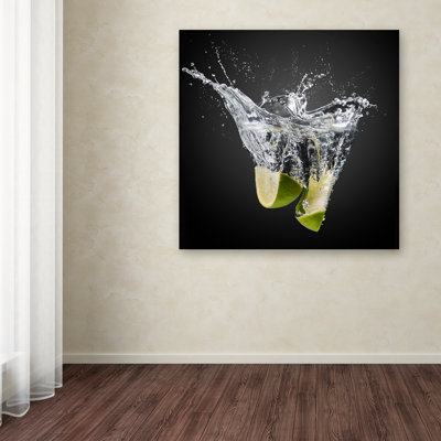 Art mural sur toile tendue - "Limes fraîches" Isma Yunta pour décoration de salon, de chambre à coucher ou de bureau - 14 x 14