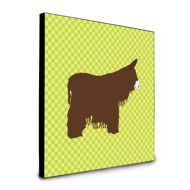 « poitou poiteuin donkey check », art encadré Aprilia, Vert