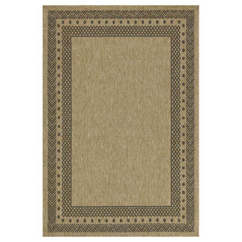 Earth GC_NTL1006 Jute/Black 7 Ft. 10 In. X 10 Ft. 3 In. Indoor/Outdoor Area Rug, Rectangle 10'3" x 7'10"