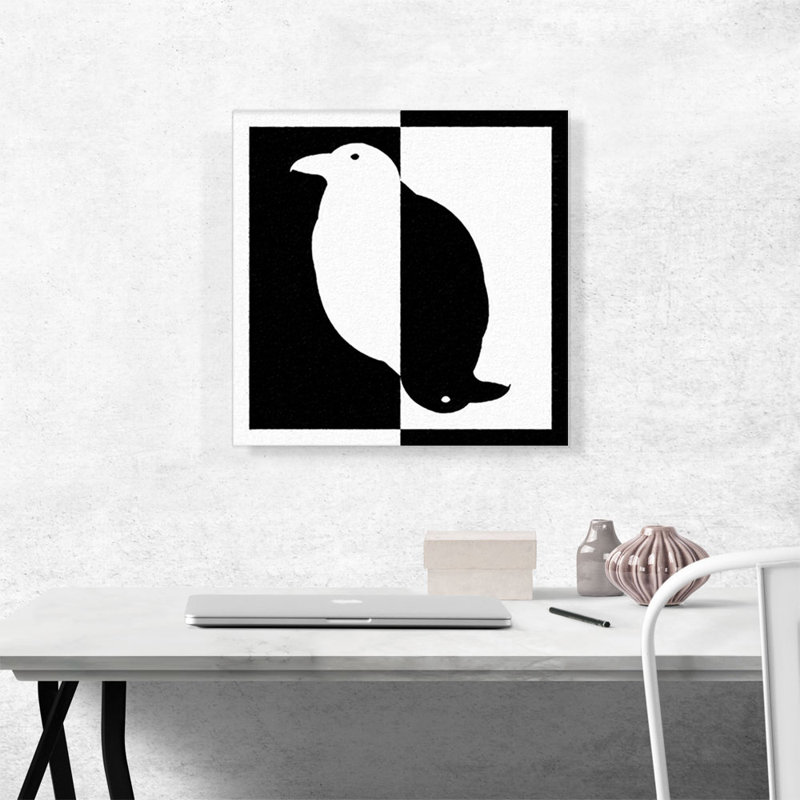 " Modern Inverted Crow ", 18" H x 18" W x 1.5" D