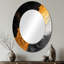 Doré et noir Auroras Edge Shapes II - Miroir mural moderne ovale-1753524378