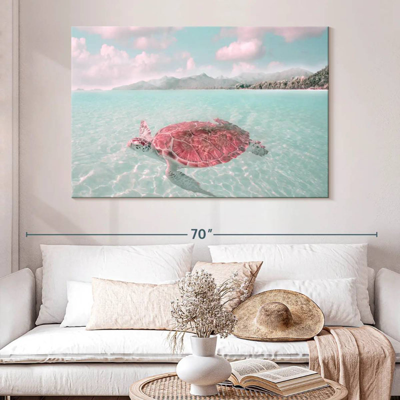 Brampt Sunbathing Turtle, 34" H x 51" W